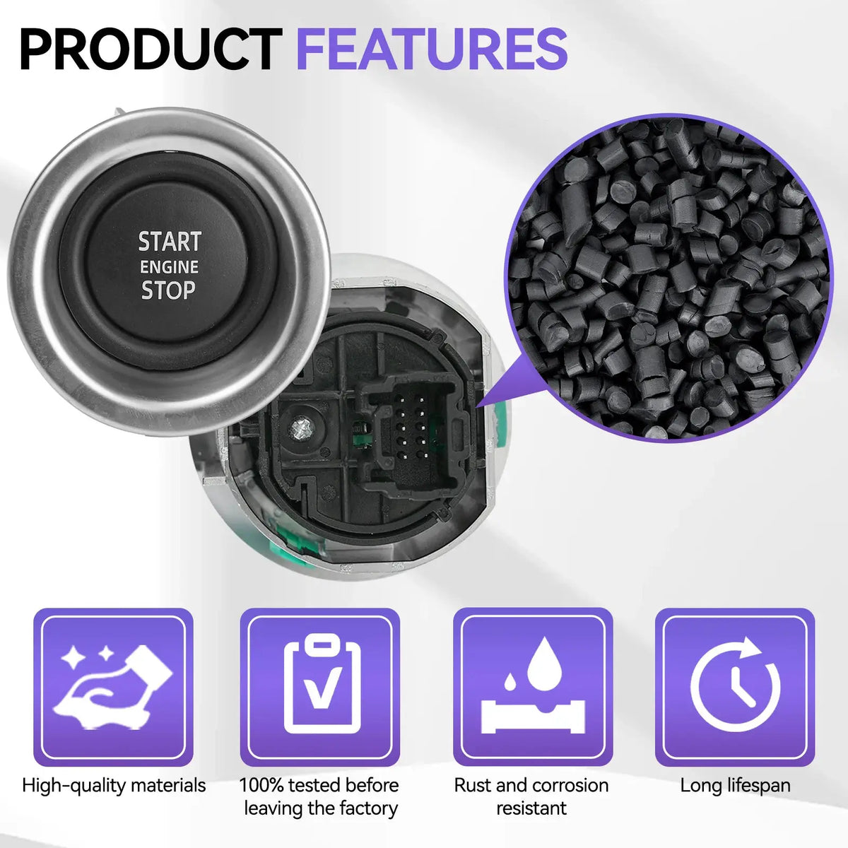 For Land Rover Range Rover L322 2010-2013 Car Keyless Start Stop Button Engine Ignition Starter Switch Push LR050802 LR011897 by InterCyprus Trading Ltd