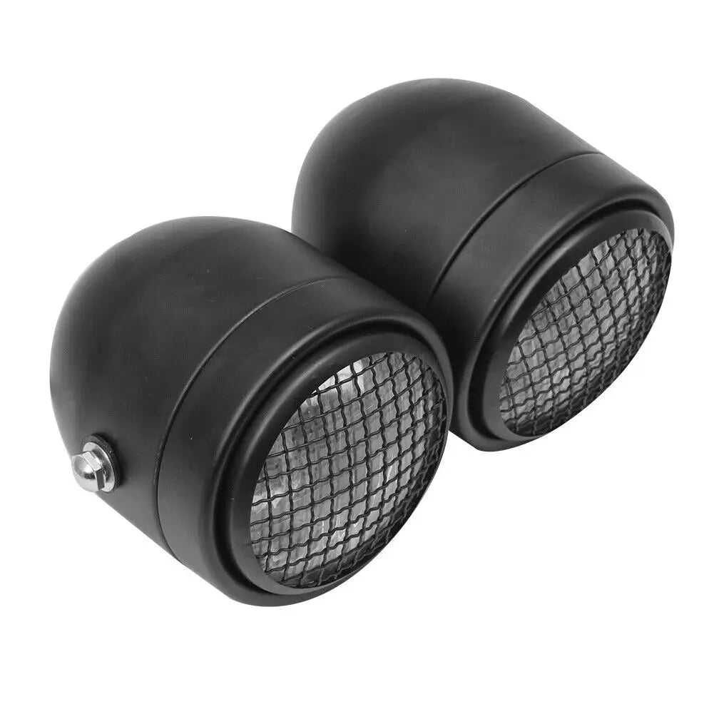 Motorcycle Twin Headlight Grill &ndash; Dual Lamp Streetfighter Design