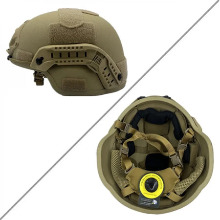UHMWPE MICH2000 High Cut Ballistic Helmet - ISO NIJ IIIA