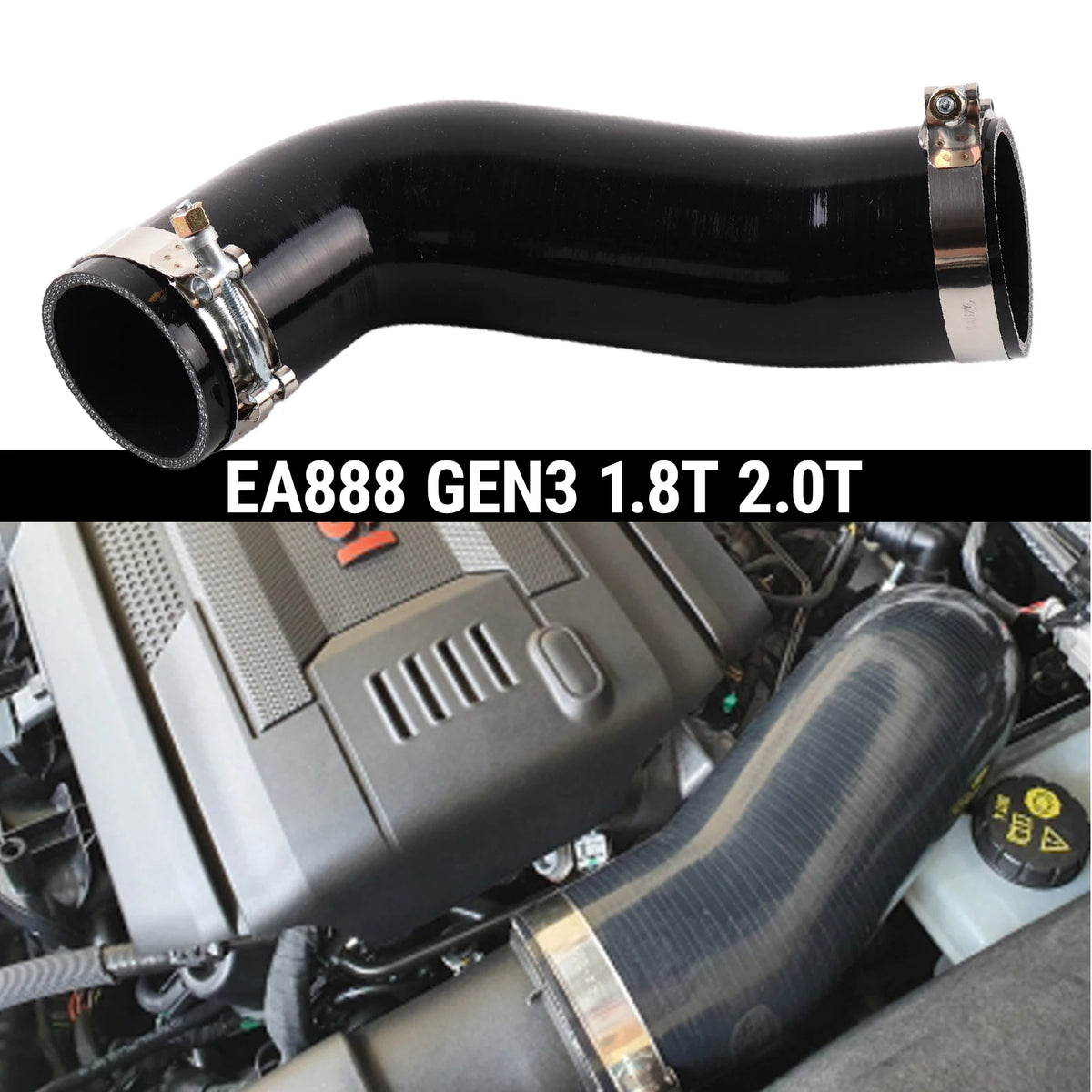Turbo Inlet Hose Silicone For VW Audi Golf MK7 R A3 S3 TT 2.0T by InterCyprus Trading Ltd