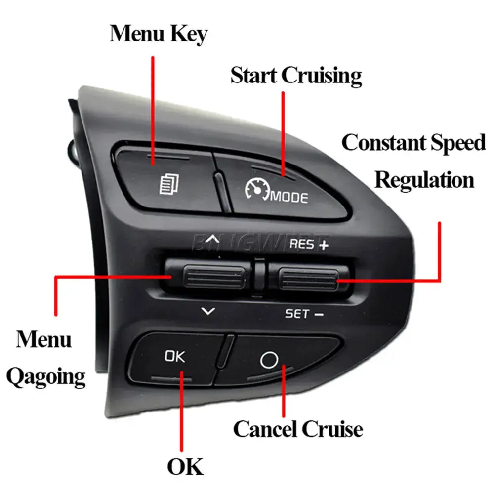 New Steering Wheel Button Remote Volume Cruise Control Switch For Kia RIO K2 Picanto 2017 2018 RIO X LINE 2017-2019 by InterCyprus Trading Ltd