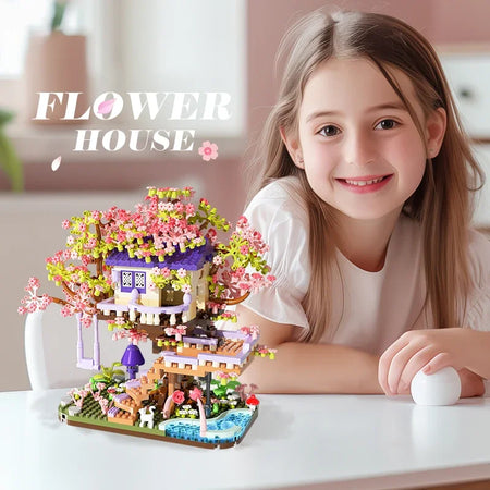 Flower Tree House Building Block &ndash; Creative DIY Assembly Fun