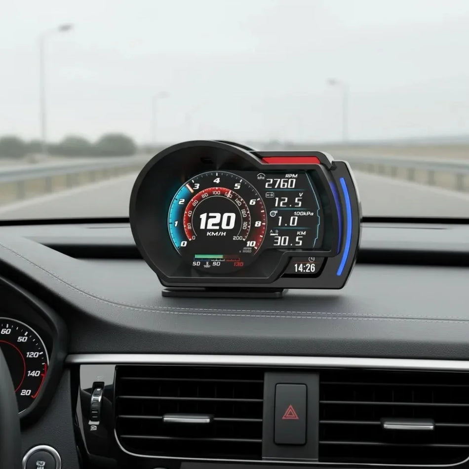 Εργαλείο Διάγνωσης OBD GPS HUD, 3.5 Ίντσες, LCD Διπλής Λειτουργίας με Ειδοποίηση Ταχύτητας