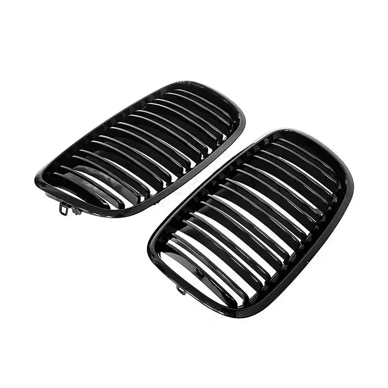 Glossy Front Kidney Grille 2 Line Double Slat For BMW X5 X6