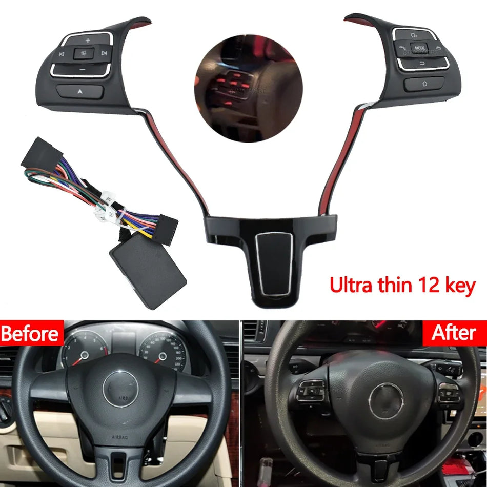 Botão Remoto do Volante, Sem Fios para Volkswagen Passat, Tiguan, Lavida