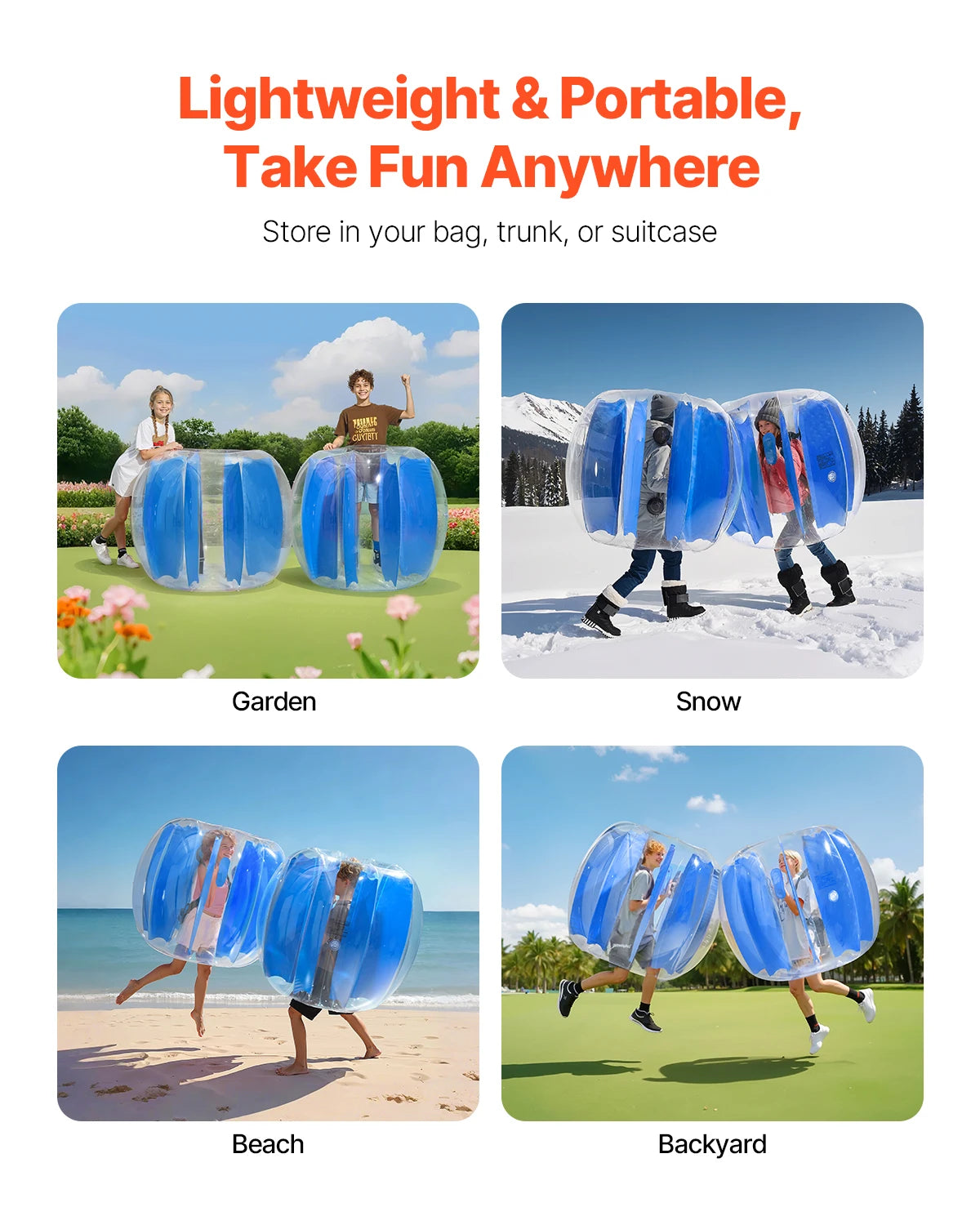 SucceBuy 1Pack 4FT Inflatable Bumper Balls &ndash; Family Fun