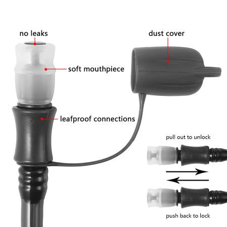 Quick Release Leak-Proof Water Bag 1.5L-3.0L for Camping &amp; Hiking