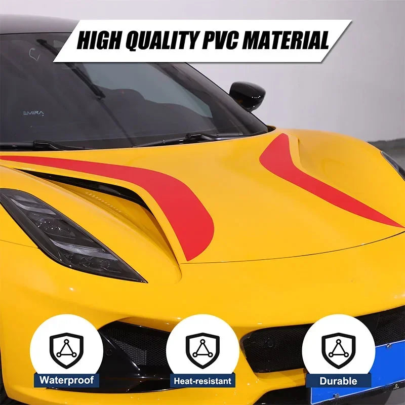 2 Peças Autocolante de Capot em PVC para Lotus Emira 2021 2023 Exterior