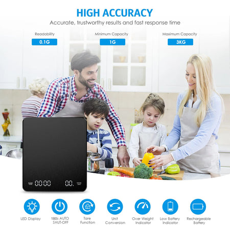 Coffee Scale With Positive and Negative Timer &ndash; LED Display