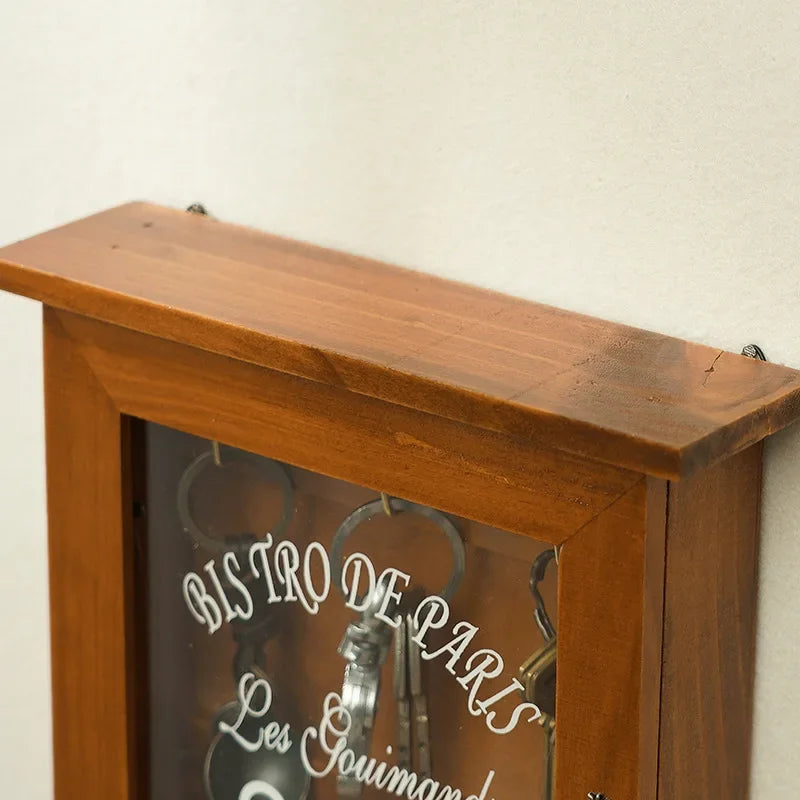 Solid Wood Key Storage Box &ndash; Space Saving Wall Organizer