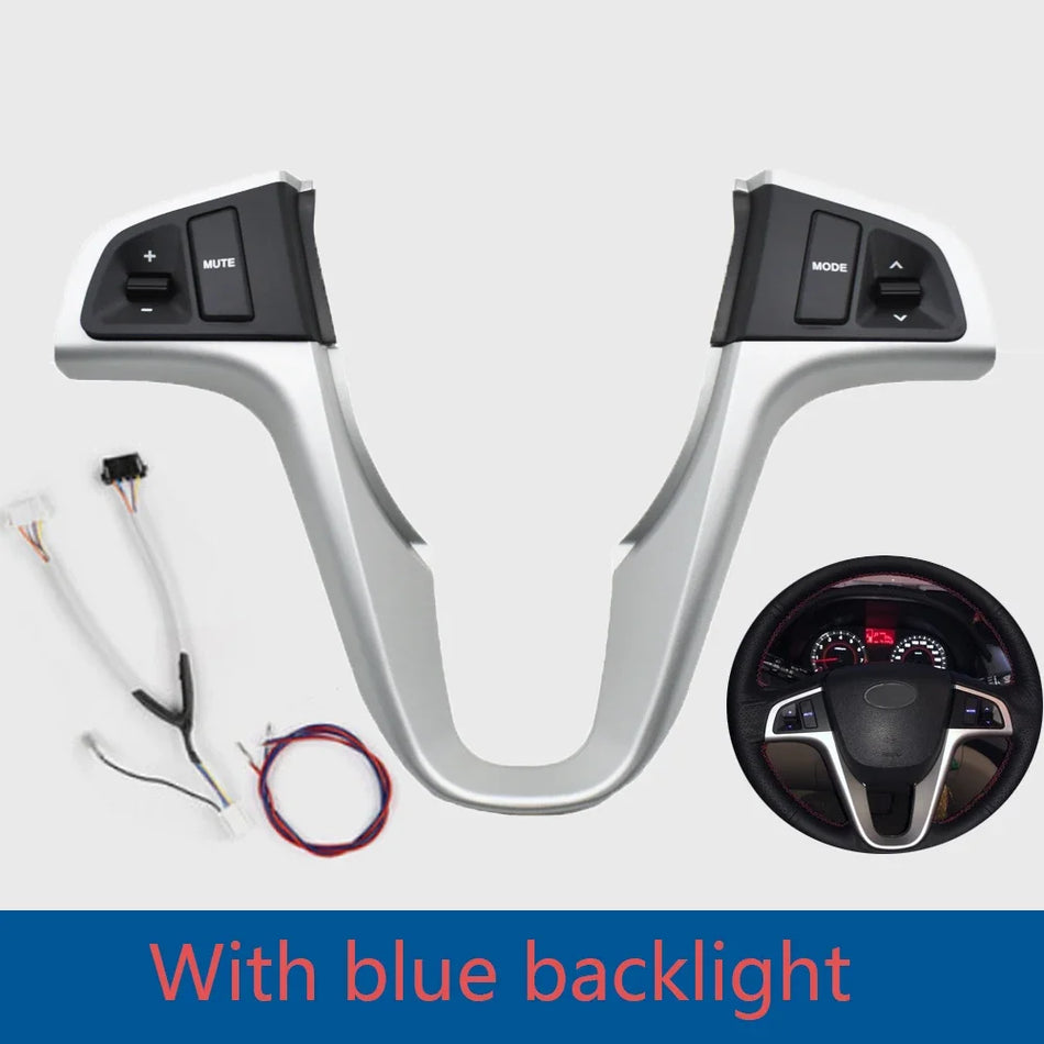 Multifunkční ovládání audia na volantu s Bluetooth a modrým podsvícením, pro Hyundai Verna Solaris