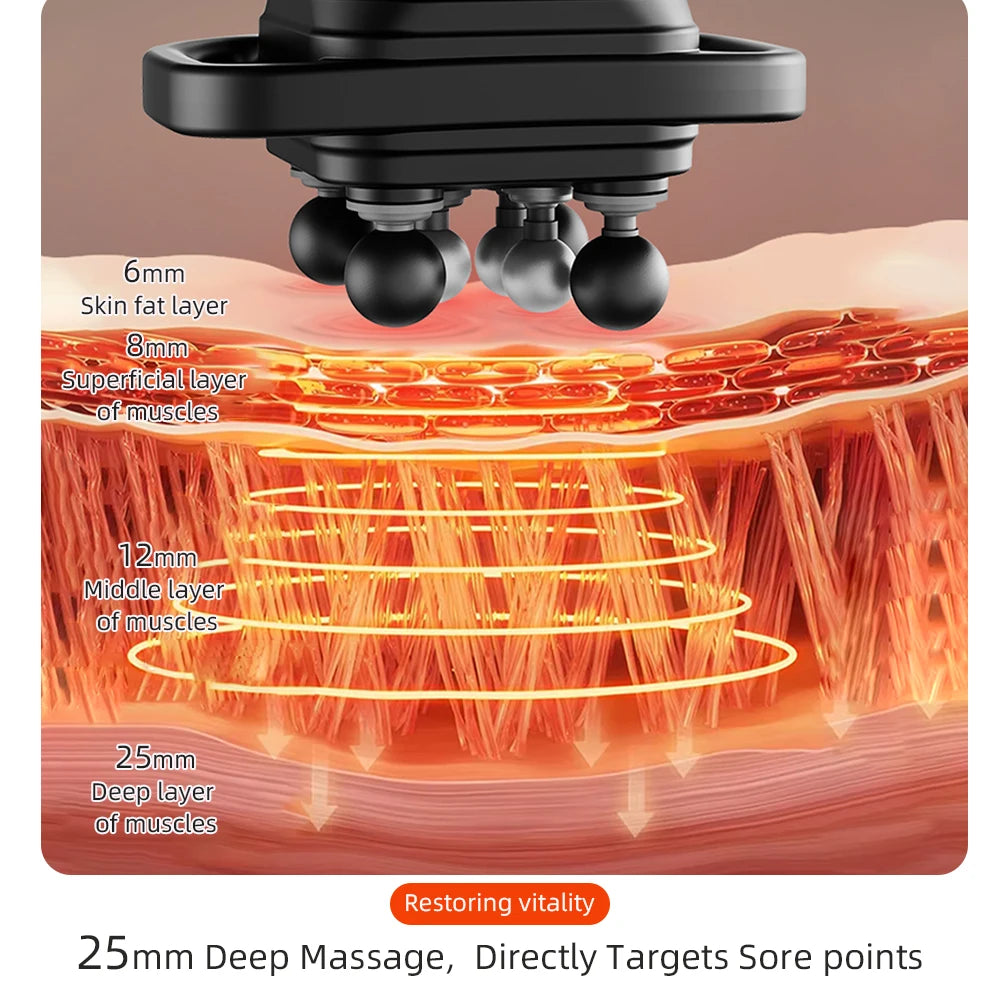 8-Head Fascia Gun &ndash; High-Frequency Vibration Muscle Relief