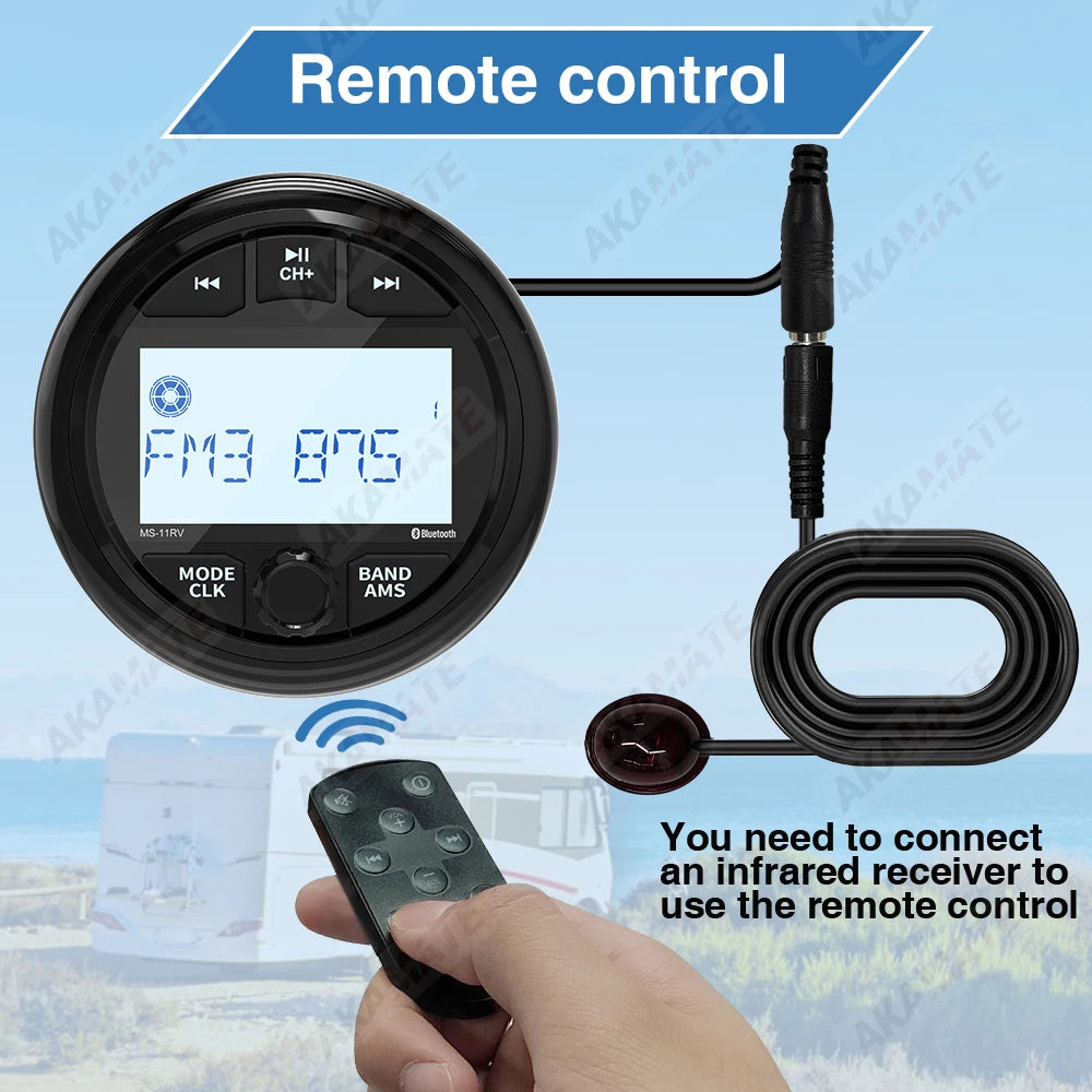 Motorboats Boat Radio MP3 Player &ndash; Bluetooth Marine Stereo