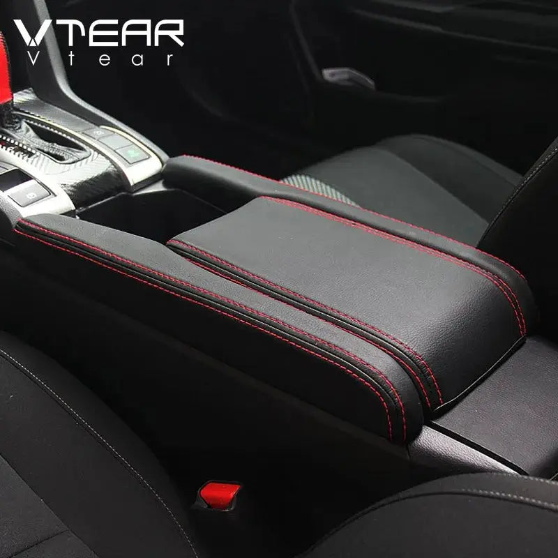 Vtear Car Armrest Cover Center Console Arm Rest Leather Anti-scratch Mat Protection Pad Accessory For Honda Civic 10th 2016-2021 by InterCyprus Trading Ltd