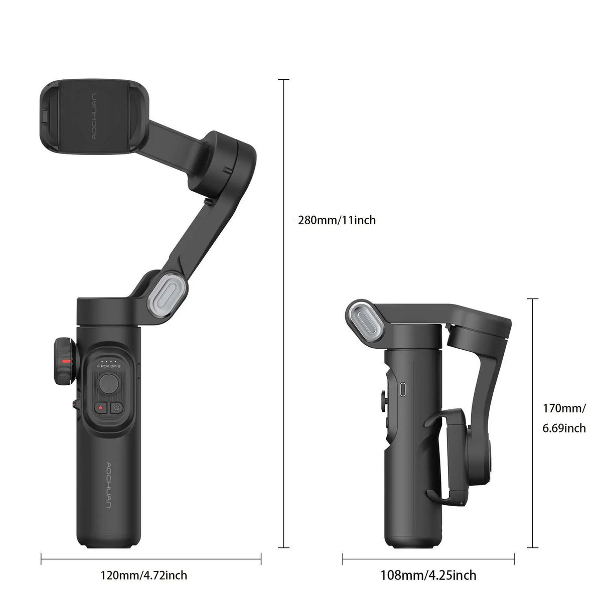 AOCHUAN 3-Axis Handheld Gimbal Stabilizer &ndash; Smooth Video and Face Tracking