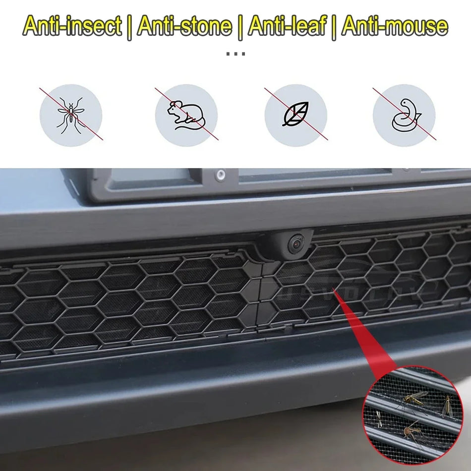 Pokrov mrežastega zračnega vhoda sprednjega odbijača za Tesla Model Y Juniper, ABS zaščita pred insekti
