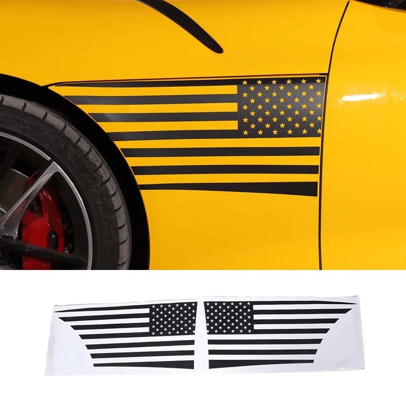 Autocolante de flor preto em PVC para guarda-lamas lateral Toyota GR Supra A90