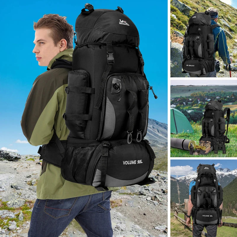 Hiking Trekking Bag &ndash; Waterproof 90L Capacity For Outdoors