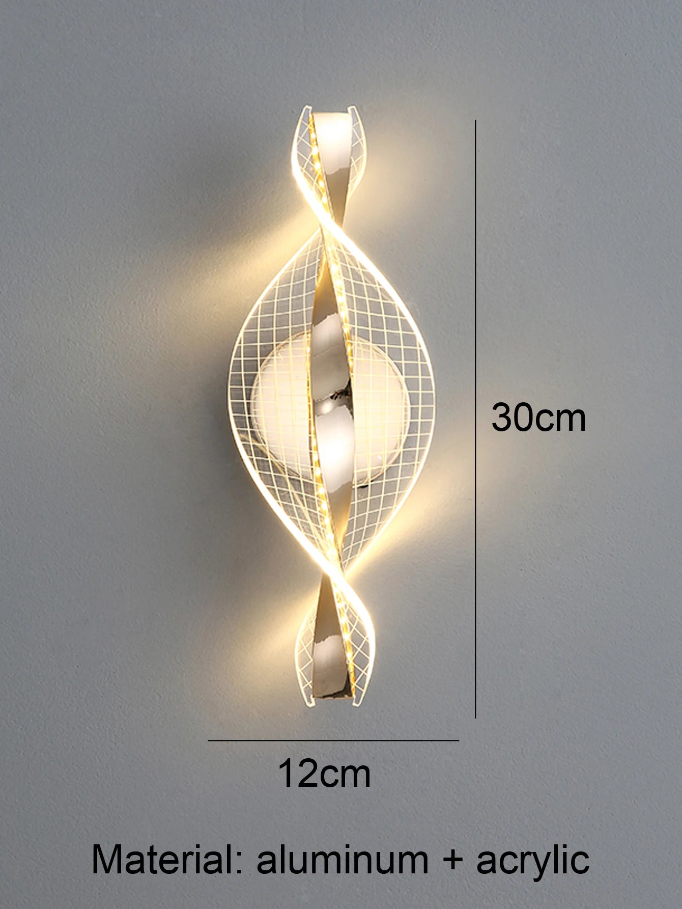 Acrylic 1pc Gold/Black Modern Wall Sconce &ndash; LED Lighting 1PC-gold-wangge