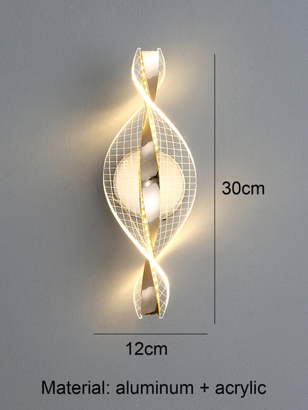 Acrylic 1pc Gold/Black Modern Wall Sconce &ndash; LED Lighting 1PC-gold-wangge