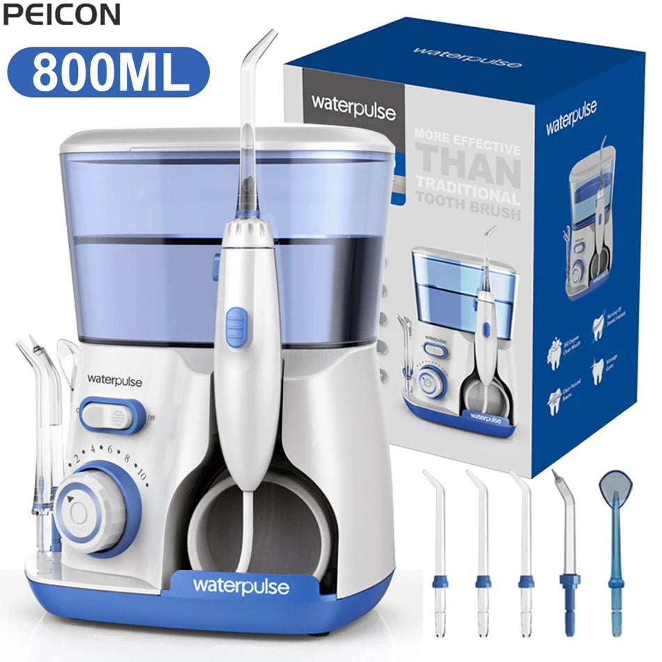 High-Pressure Oral Irrigator Water Flosser for Teeth, 800ml, Electric