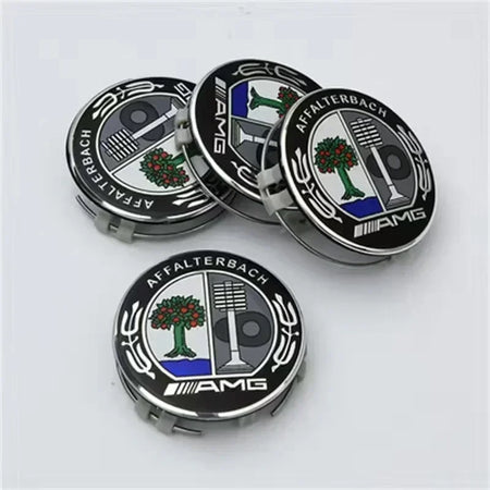 4PCS 75MM Car Hub Center Cover &ndash; Premium Mercedes Benz Emblem Design Apple Tree