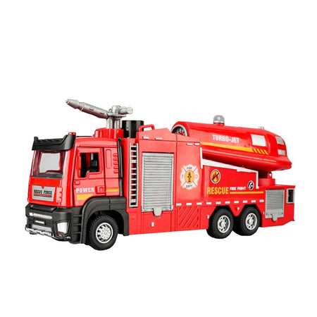 1/32 Alloy Fire Truck Model with Light, Sound, and Water Spray Features Truck