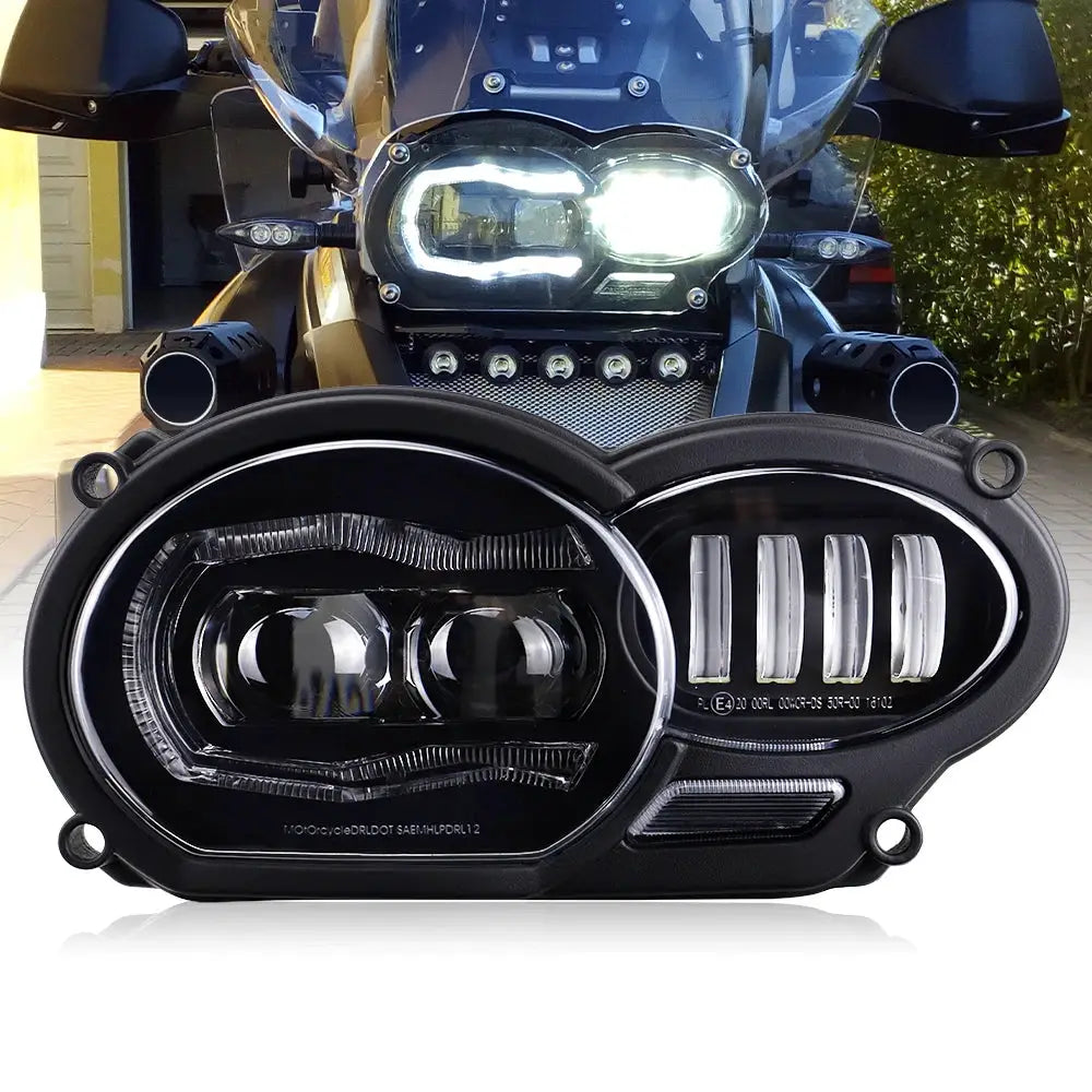 LED Headlight for BMW 2005 - 2012 R1200GS / 2006 -2013 R1200GS Adv Hi-Low DRL Light Assembly by InterCyprus Trading Ltd