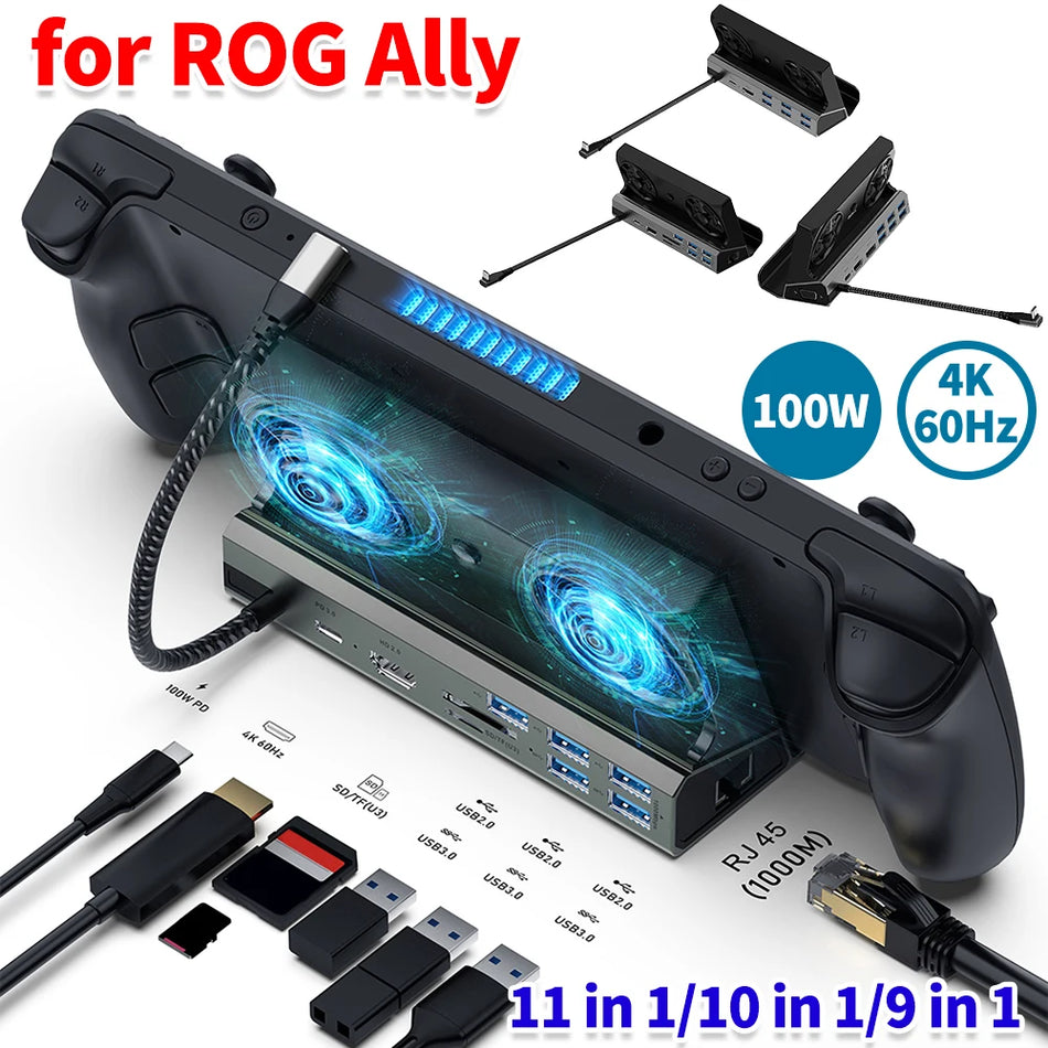 ROG Ally USB C Σταθμός Σύνδεσης Gigabit Ethernet RJ45 4K