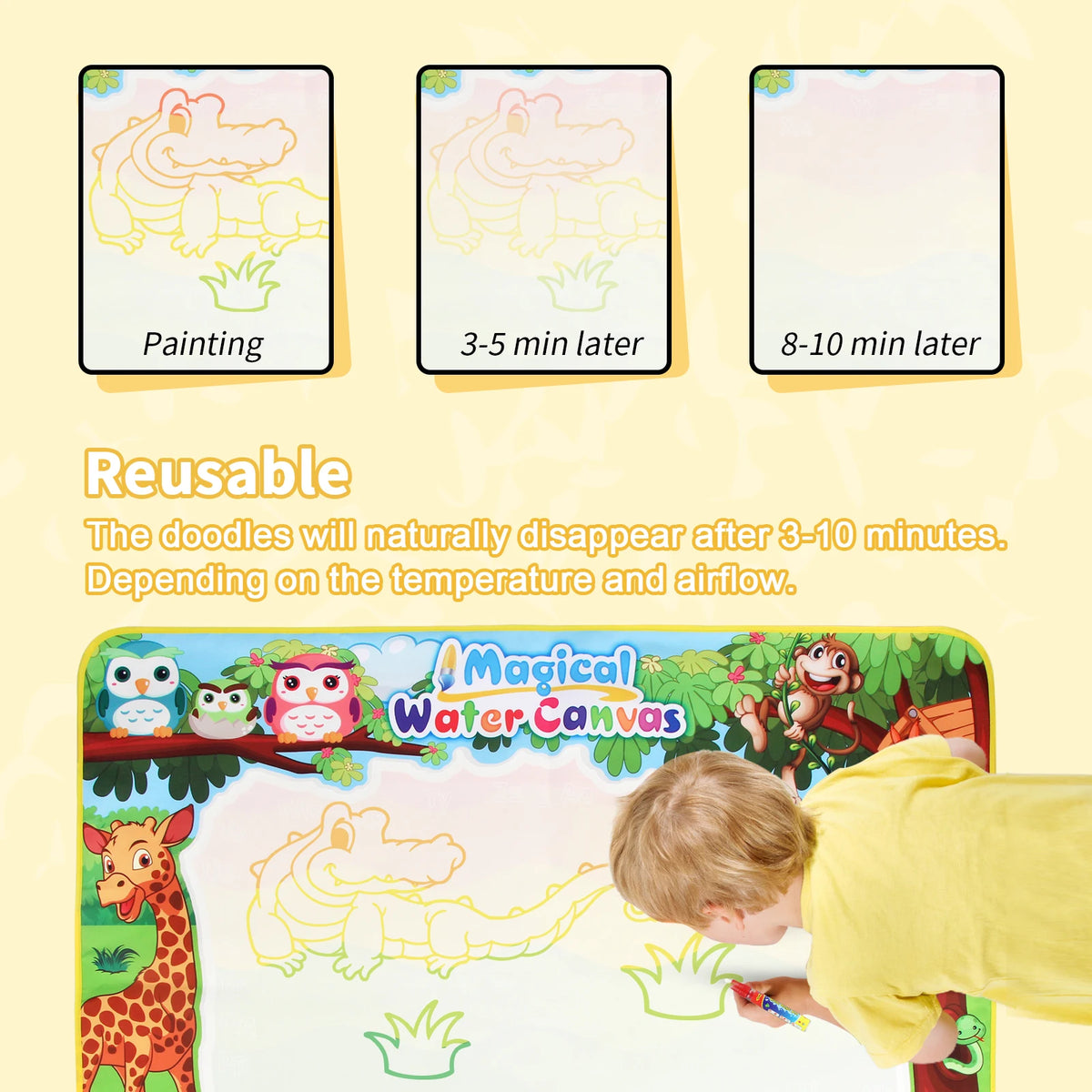 Coolplay Magic Water Drawing Mat &ndash; Reusable Fun for Kids