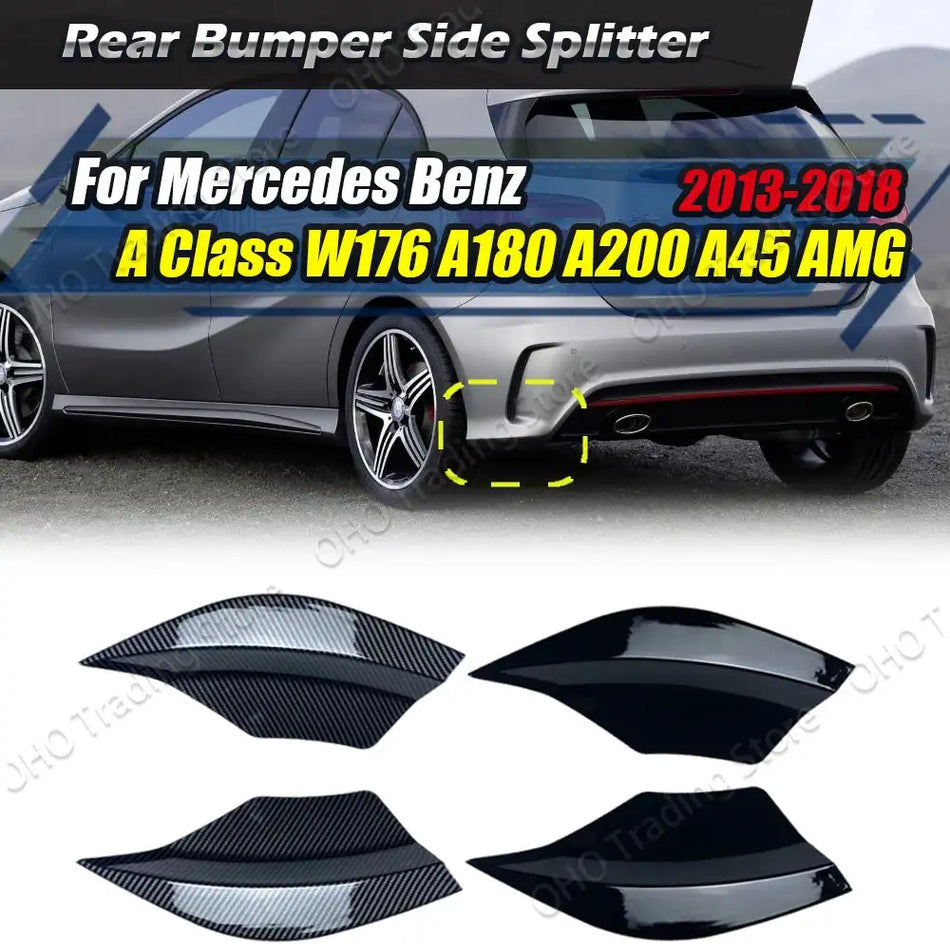 Kit di splitter per paraurti posteriore Mercedes A Class W176 con alettoni