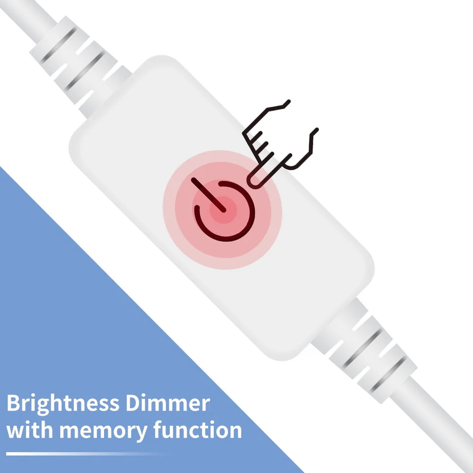 LED Stepless Dimming Bulb For Makeup Mirror With USB Power