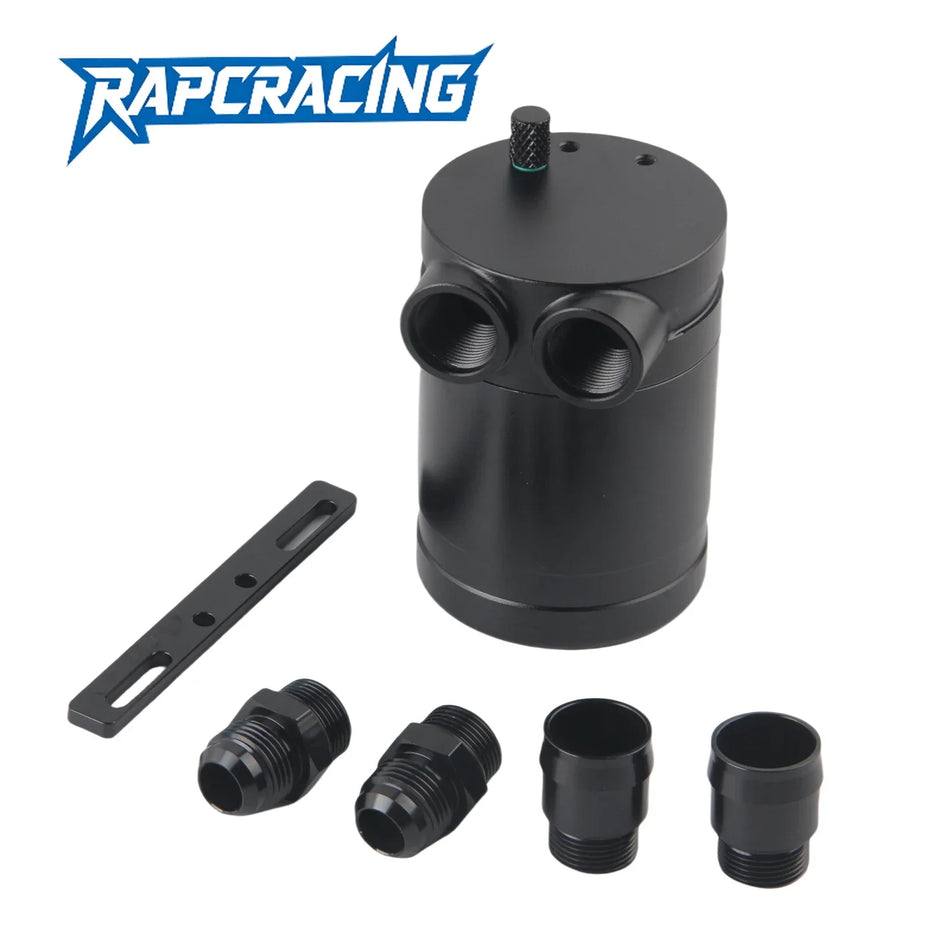 An10 Aluminum Oil Catch Tank Round Racing Turbo Universal Reservoir