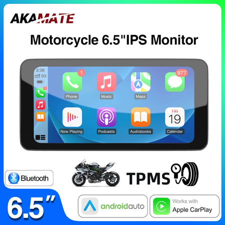 6.5inch CarPlay Motorcycle Screen &ndash; Wireless GPS Display