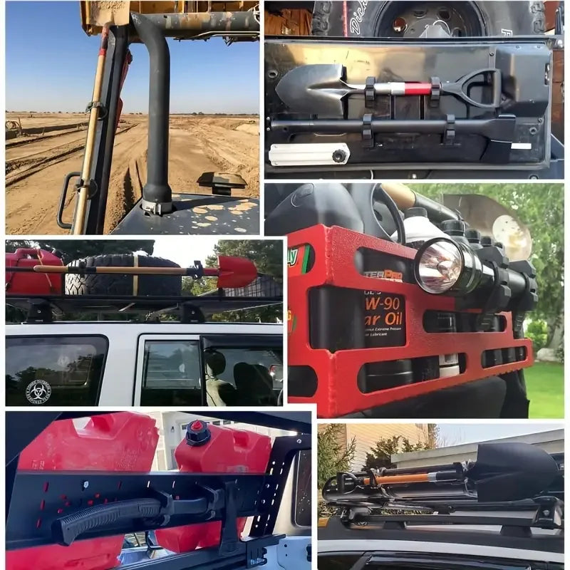 Shovel Mount For Roof Rack &ndash; Rubber Clamp Mounting Kit