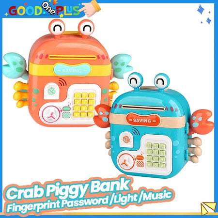 Crab Piggy Bank Toy - Music Lights For Fun Learning