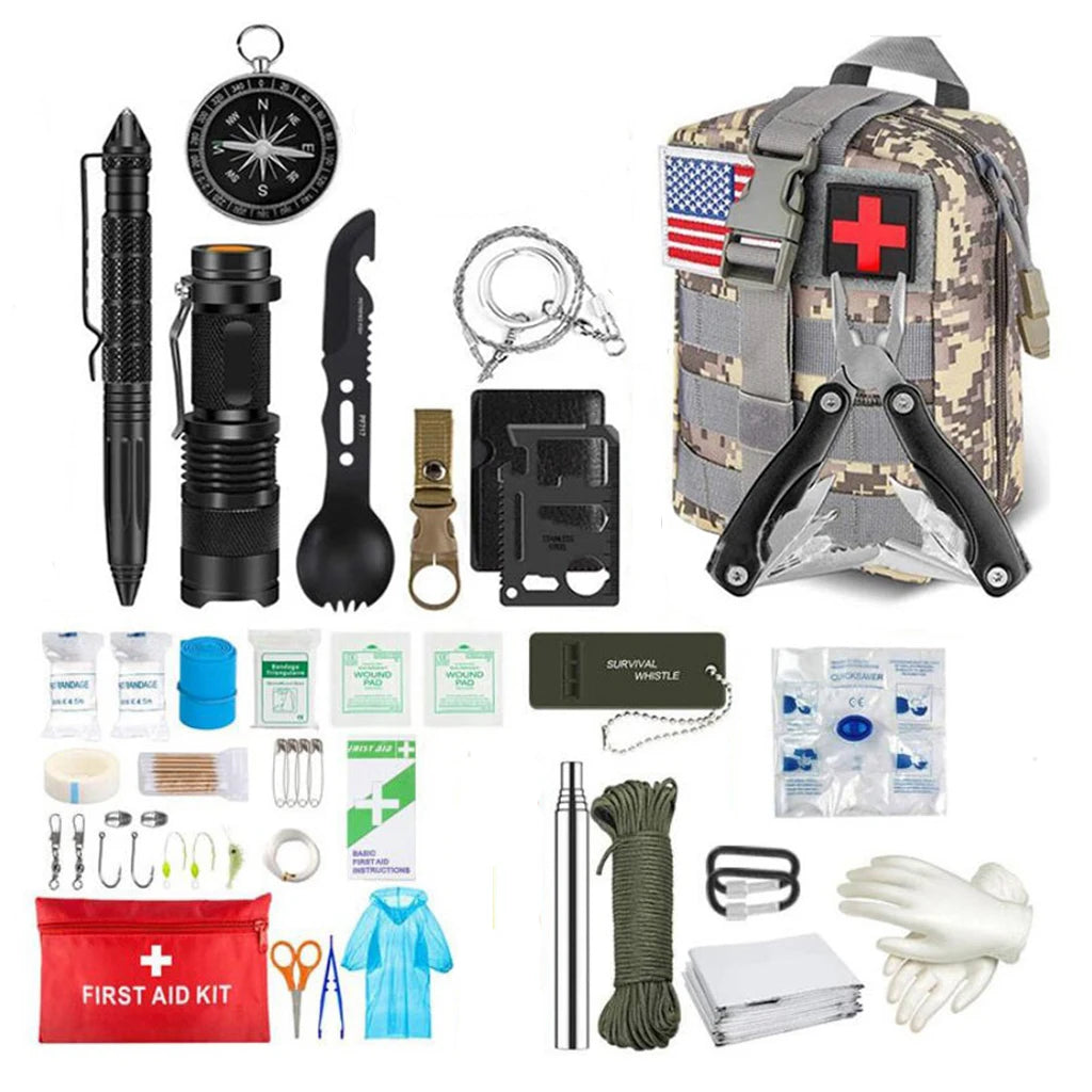 Survival First Aid Kit IFAK Adventures Bag &ndash; All Weather ACU Set