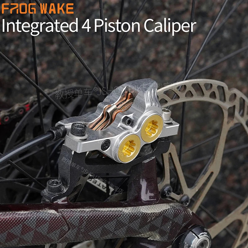 Frog Wake MTB Hydraulic Disc Brake Kit - 4 Piston Superior Stopping Power