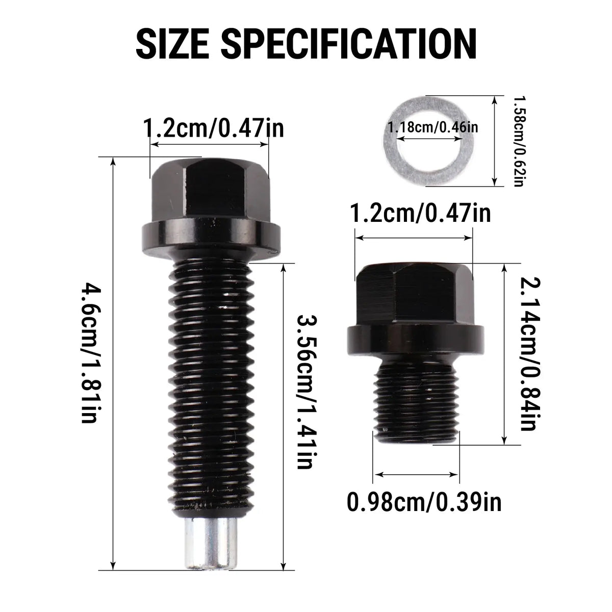 PIKBUK Aluminium Magnetic Oil Sump Pan Drain Plug For Vw Audi Ea888 3 Gen 1.8t 2.0t, 06L103801H by InterCyprus Trading Ltd