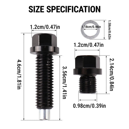 PIKBUK Aluminium Magnetic Oil Sump Pan Drain Plug For Vw Audi Ea888 3 Gen 1.8t 2.0t, 06L103801H by InterCyprus Trading Ltd