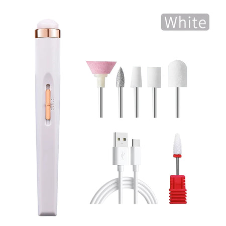 Electric Nail Drill Machine &ndash; CE Certified for Safe Home Use white set / CHINA