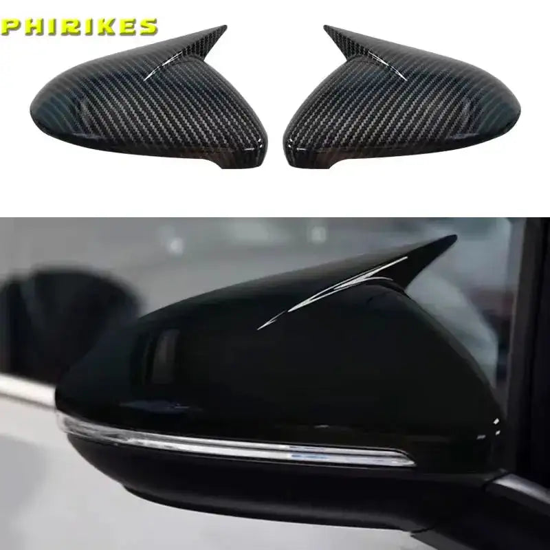 Glossy Black Rearview Mirror Covers For VW Golf 7 GTI Set