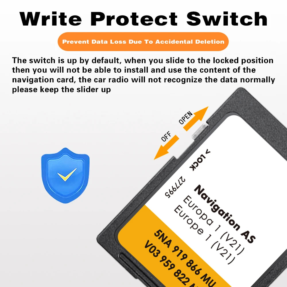 32GB SD Card Navigation AS V21 &ndash; High-Speed European Maps for VW Sharan and Tiguan