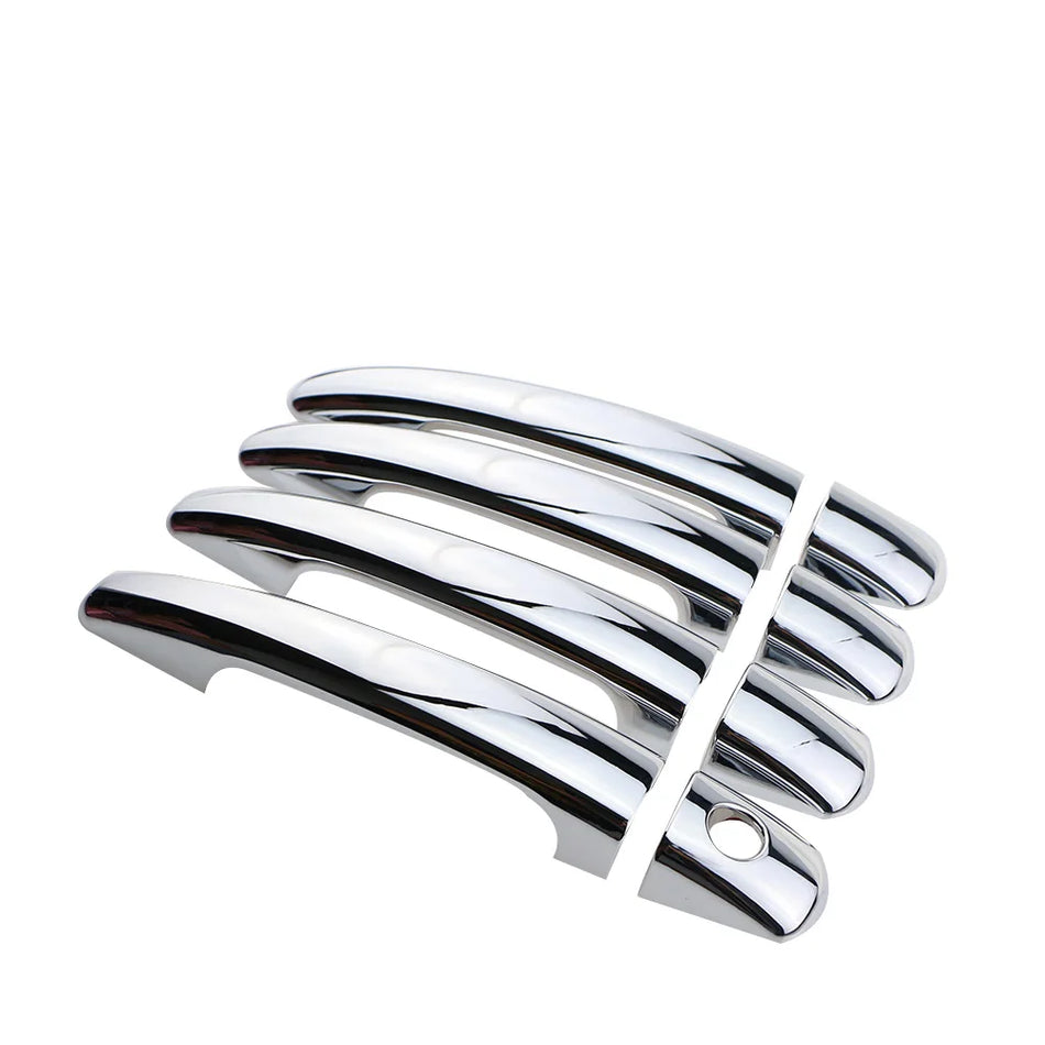 Durų rankenų dangteliai chromo spalvos Peugeot 3008 2008-2016 lengvas montavimas apdailos rinkinys išorės apsaugai