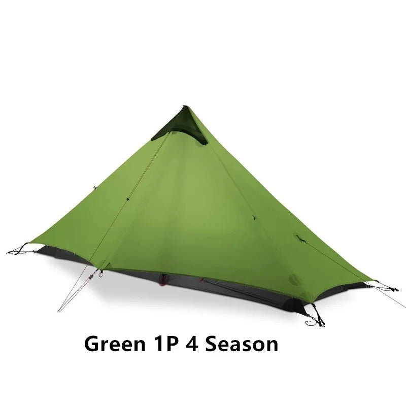 FLAME'S CREED Ultralight 1-Person 3-Season Camping Tent Green 1P 4 Season