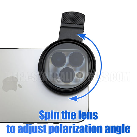 Universal 52mm Portable Polarizer CPL &ndash; No Reflections