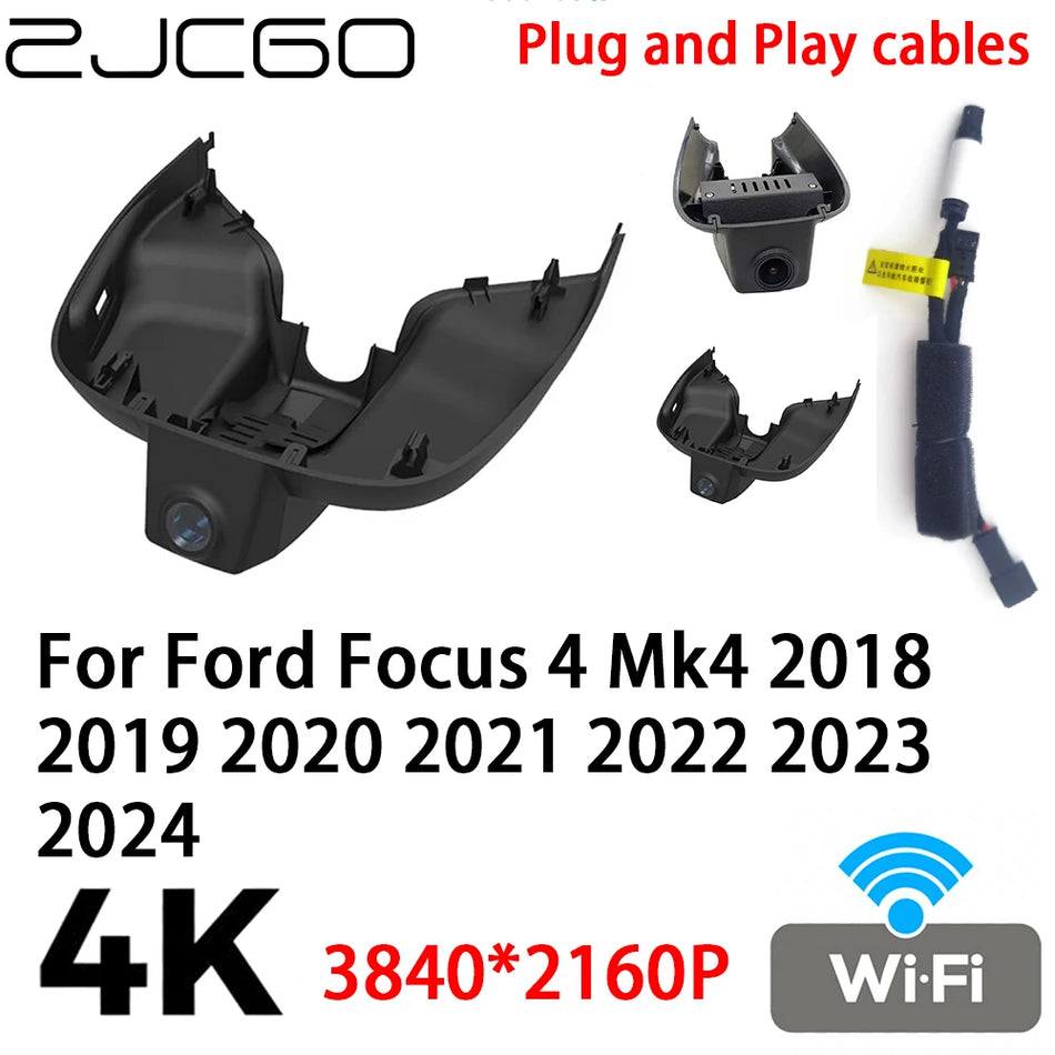 Car Dash Cam 4K Plug and Play for Ford Focus Mk4 2018-2024