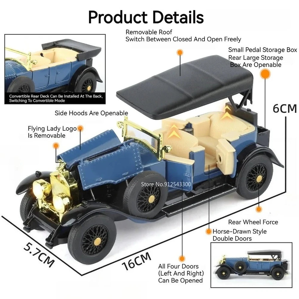 1:32 model avtomobila Phantom Wraith iz diecast materiala z odpiranjem vrat na povlečenje