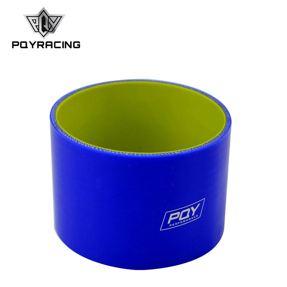 Conductă de intercooler din silicon PQY 102mm, cuplaj turbo drept, Albastru/Galben