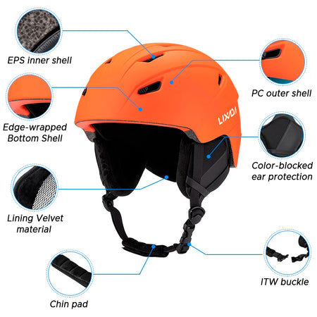 LIXADA Integrated Warm Ski Helmet &ndash; Lightweight Comfort
